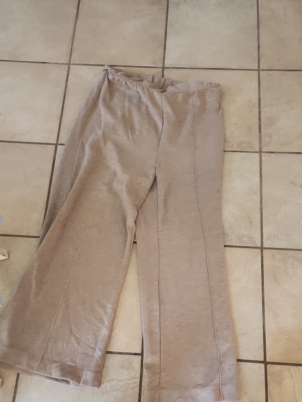 Amazon Women's Beige Wide-Leg Trousers